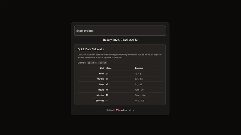 Date Calculator